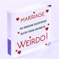 Wedding Anniversary Gift Marriage Sign Funny Gift For Husband Wife Him Her