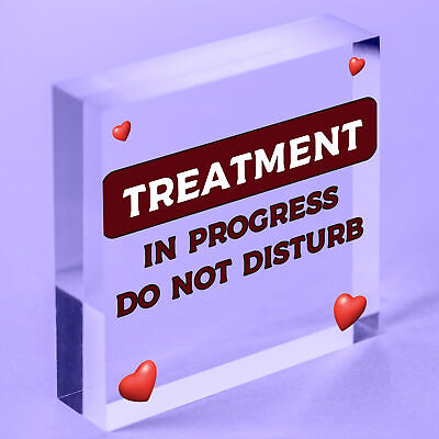 TREATMENT IN PROGRESS Do Not Disturb Shabby Chic Hanging Door Sign Salon Spa