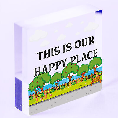 Novelty Garden Signs OUR HAPPY PLACE Summerhouse Signs Garden Shed Signs