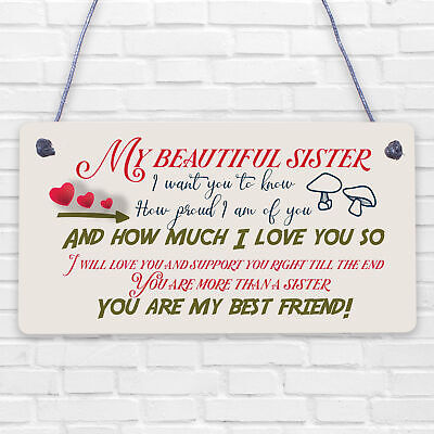 Sister Birthday Card Gift Plaque Sister Gifts For Christmas Best Friend Keepsake