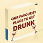 GET DRUNK HERE Home Bar Sign Man Cave Kitchen Wall Plaque FRIEND GIFT For Men