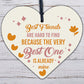 Best FRIEND Christmas Gift Friendship Gift Wooden Heart Thank You Novelty Plaque