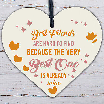 Best FRIEND Christmas Gift Friendship Gift Wooden Heart Thank You Novelty Plaque