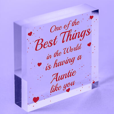 Best Auntie Gift For Birthday Christmas Engraved Heart Thank You Auntie Gift