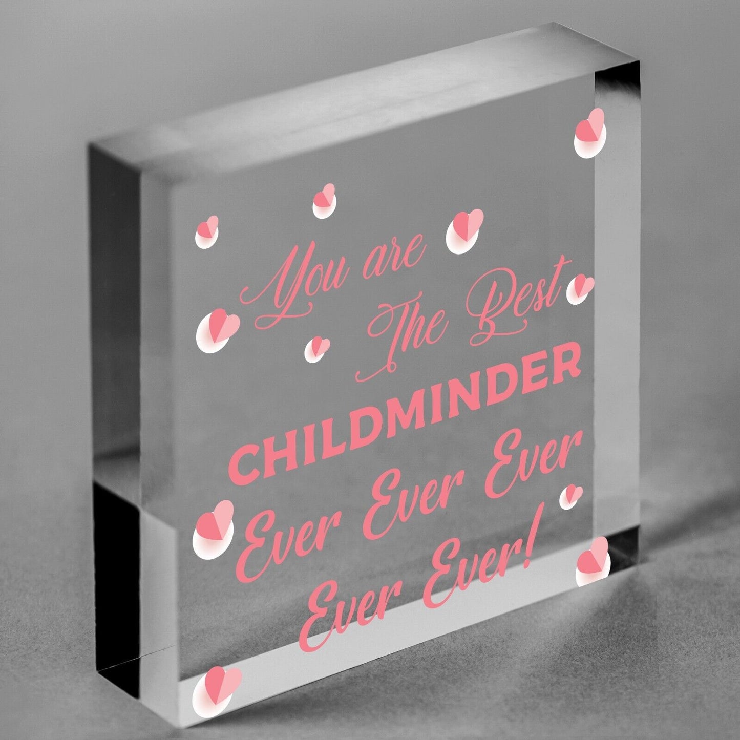 Best Childminder Ever Thank You Gift Mirror Acrylic Heart Leaving Gift Christmas