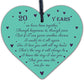 Anniversary 20th Wedding Anniversary Engagement Wood Heart Plaque Gift Keepsake