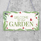 Welcome To Our Garden Novelty Shabby Chic Garden Shed Summer House Sign Gift