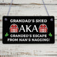 Funny Shed Sign For Grandad Hanging Garden Man Cave Sign Fathers Day Gift