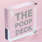 Nautical Bathroom Sign Poop Deck Funny Bathroom Toilet Loo Shabby Chic Sign