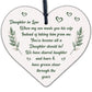 Daughter In Law Birthday Christmas GIFTS Wooden Heart Plaque Mum Daughter Son