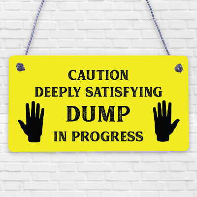 Funny Toilet Bathroom Warning Sign Novelty Bathroom Decor Accessories Gifts