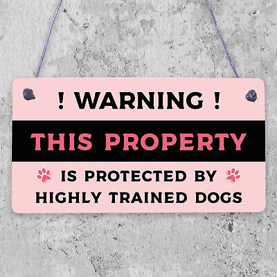 Beware Of The Dog Gate Sign Do Not Enter Dog Plaque Dog Sign Funny Home Decor