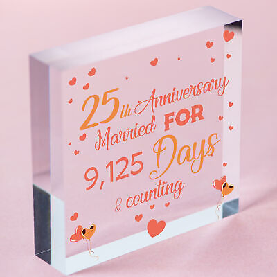 25th Wedding Anniversary Gifts Silver Twenty Five Years Gift For Husband Wife