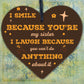 Sister Smile Big/Little Shabby Chic Gift Wooden Hanging Heart Plaque Love Sign