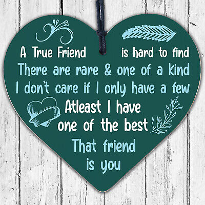 True Friend Friendship Gift For Women Heart Best Friend Gift Thank You Plaque