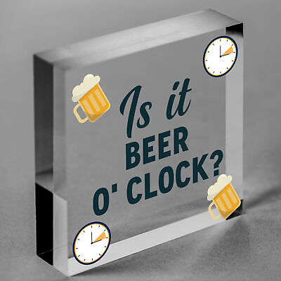 Beer Signs Beer O'Clock Hanging Garden Shed Sign Wall Pub Bar Plaque Friend Gift