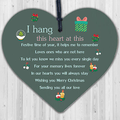 Memorial Plaque For Mum Nan Dad Grandad Hanging Sign Gift Tree Bauble Decoration