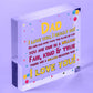 Dad Gifts From Daughter Son Novelty Fathers Day Birthday Card For Dad Wood Heart