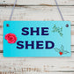 She Shed Garden Woman Cave Mum Sister Friendship Home Gift For Her Plaque