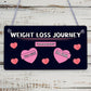 Weight Loss Tracker Chalkboard Journey Hanging Plaque Gift Slimming World Sign