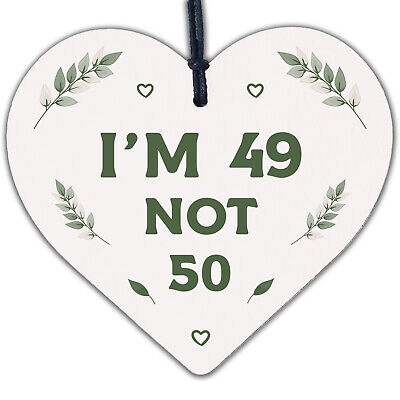 Rude 50th Birthday Wooden Heart Funny Gift For Him Her Novelty Gift For Friend