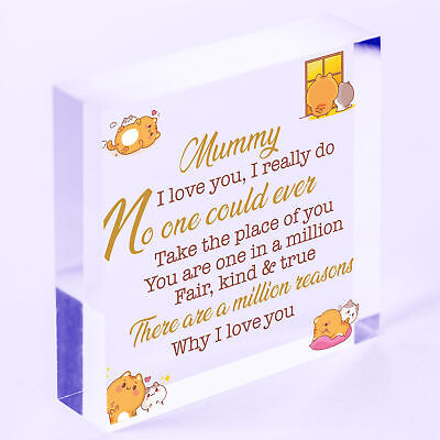 Thank You Gift For Mum Wood Heart Mum Birthday Gift From Daughter Son Keepsake