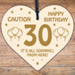 30th Birthday Novelty Funny Gift Wood Heart Gift For Him Her Friendship Gifts