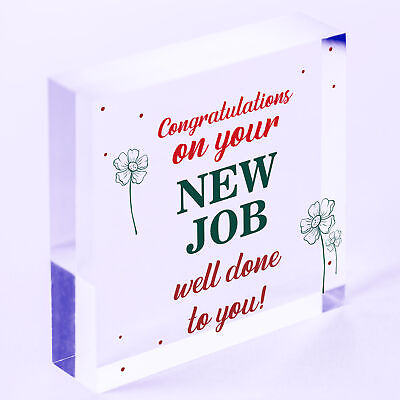 Congratulations New Job Leaving Gift Boss Friend Colleagues Good Luck Signs