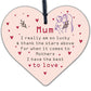 Thank You Gifts Wood Heart Mum Mummy Christmas Gifts Birthday Daughter Son GIFT