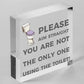 Funny Bathroom Sign Loo Decor Aim Straight Humorous Wall Plaque Home Gift