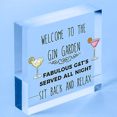 Gin Garden Welcome Sign Home Bar Garden Sign Bar Decor Gift Alcohol Gin Gift