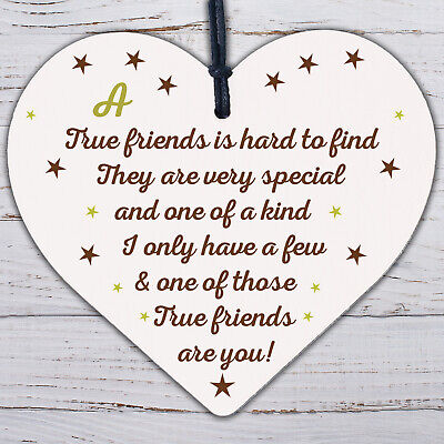 True Friend Wooden Special Friendship Gift For Women Thank You Gift Keepsake