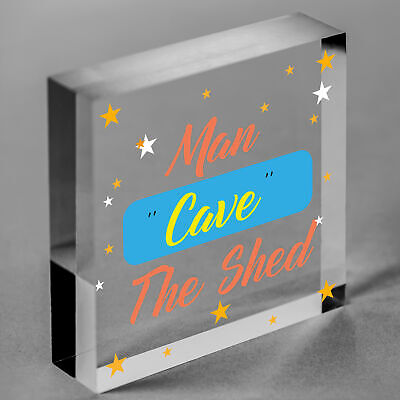 Man Cave AKA The Shed Novelty Wooden Hanging Plaque Sign Husband Boyfriend Gift