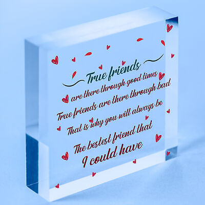 Best Friend Gift Engraved Heart Thank You Friendship Gifts Plaque Friend Gift