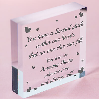 Amazing Auntie Gifts For Birthday Wooden Heart Sign Thank You Gifts For Auntie