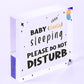 Baby Sleeping Hanging Heart Baby Son Daughter Bedroom Plaque Do Not Disturb Sign