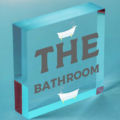 Bathroom Accessories Plaques Sign Novelty Home Decor Grey / Beige Toilet Gifts