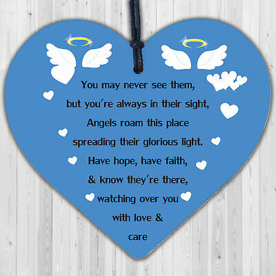 Glorious Light Angels Memorial Bereavement Poem Hanging Plaque Heaven Love Sign