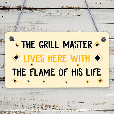 Funny BBQ Sign For Outdoor Hanging Wall Sign For Shed Garden Sign Gift For Men