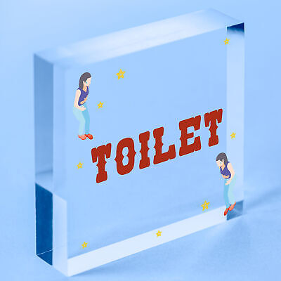 Retro Toilet Sign Funny Vintage Pub Bar Club Hanging Plaque Bathroom Loo Door