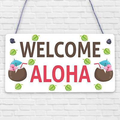 Tiki Bar Garden Welcome Sign Home Bar Novelty Decor Signs Tiki Decor Gifts