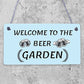 Beer Garden Bar Sign For Garden Pub Man Cave Shed Plaque Alcohol Friend Gift