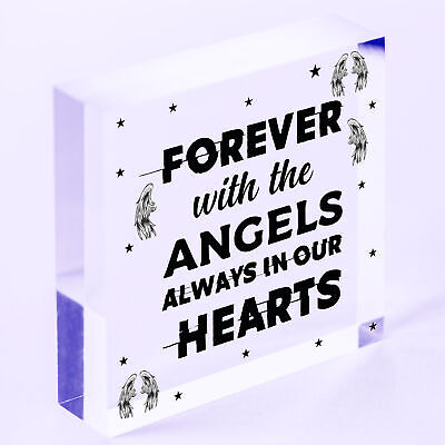 Always In Our Hearts Memorial Gift Hanging Plaque Mum Dad Nan Memorial