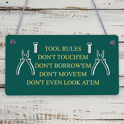 Funny Tools Sign For Man Cave Garage Shed Door Sign Gift For Men Dad Grandad