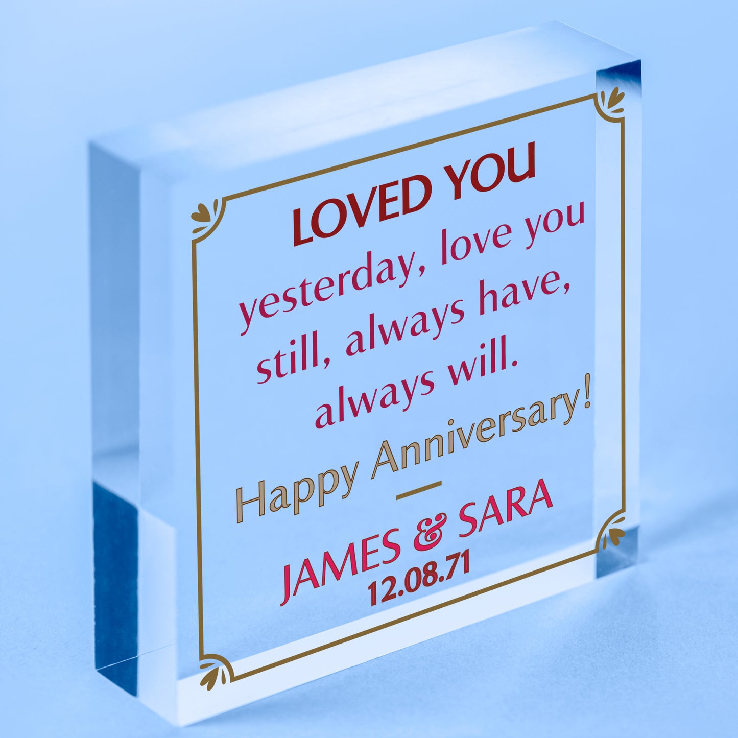 40th Wedding Personalised Anniversary Gifts Ruby Wedding Anniversary 40 Years