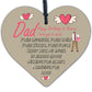 DAD Daddy Birthday Memorial Plaque Wood Heart Grave Tribute Rememberance Gift