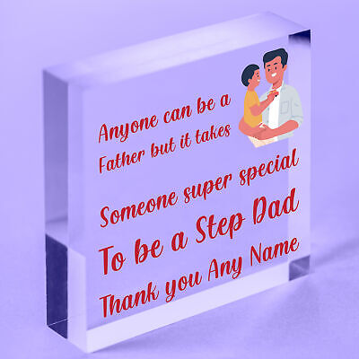 PERSONALISED Image Plaque For Step Dad Birthday Christmas Thank You Gift