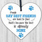 Best Friends Hard To Find Wooden Heart Friendship Plaque Birthday Thank You Gift