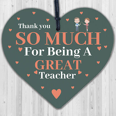 Thank You Teacher Gifts Wood Heart Teacher Appreciation Gifts Teacher Gift