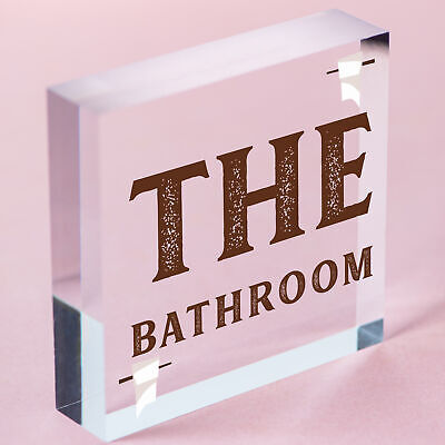 Bathroom Accessories Plaques Sign Novelty Home Decor Grey / Beige Toilet Gifts